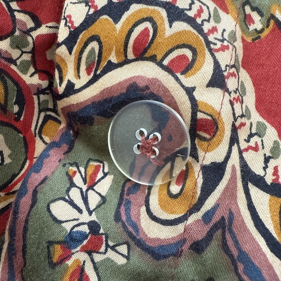 Pottery Barn Duvet Cover Full Queen Boho Cotton Paisley Cottagecore Bedding - Picture 7 of 12